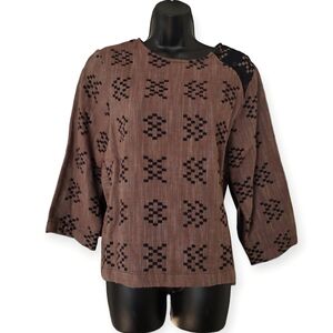 Ace & Jig Brown Patterned Blouse